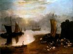 水彩大师 William Turner_Sun Rising Through Vapor, Fisherman Cleaning and Selling Fis